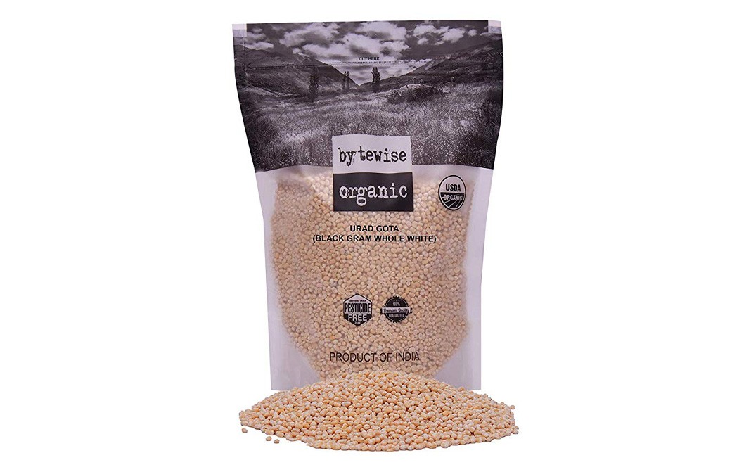 Bytewise Organic Urad Gota (Black Gram Whole White)  Pack  1 kilogram